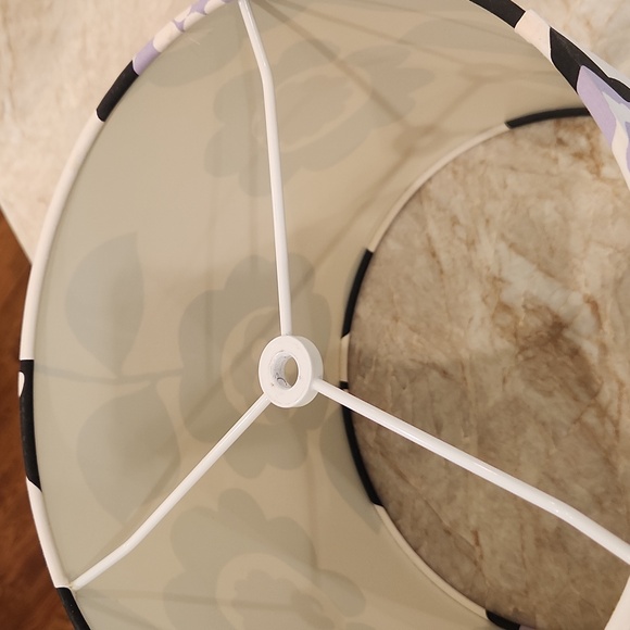 Pottery Barn lampshade floral Black and Purple Home Accent - Picture 2 of 3